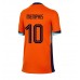 Maillot de foot Pays-Bas Memphis Depay #10 Domicile vêtements Femmes Europe 2024 Manches Courtes